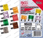 B.8127 Bezpieczniki samochodowe, 30 mm, 24 szt. Maxi