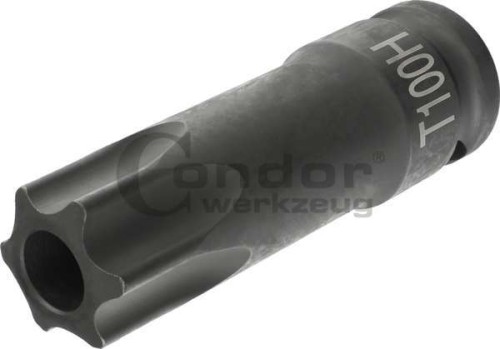 Nasadka udarowa 1/2", Torx T100 x 78 mm z otworem