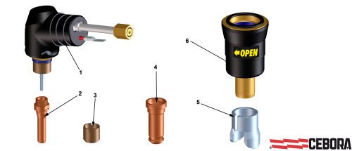 Dysza 1.2 mm 20-60A Głowica tnąca