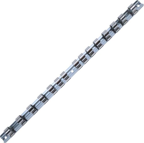 Szyna stalowa do nasadek 1/2", 15 spinek