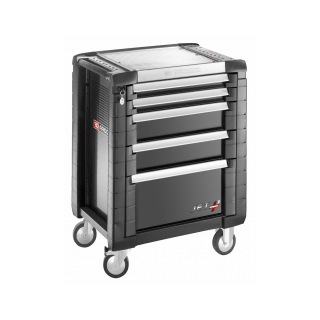 WÓZEK JET+, 5 SZUFLAD, 3 MODUŁY NA SZUFLADĘ, czarny
