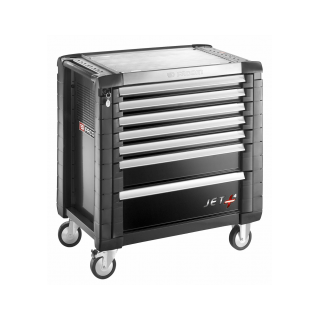 WÓZEK WARSZTATOWY JET, 7 SZUFLAD 4 MODUŁY NA SZUFLADĘ, czarny