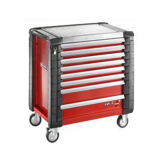 WÓZEK WARSZTATOWY JET, 8 SZUFLAD 4 MODUŁY NA SZUFLADĘ, czerwony