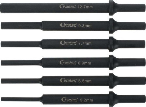 Pobijaki do młotka udarowego, 6 szt.