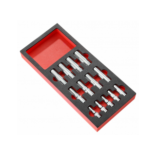 MODUŁ NASADEK DŁUGICH 6-KĄTNYCH NA WKŁADCE PIANKOWEJ