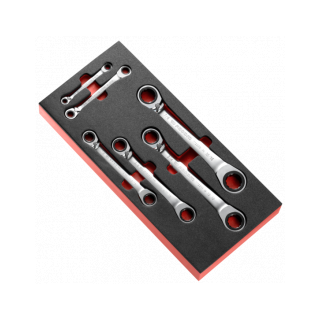 MODUŁ PIANKOWY 6 KLUCZY OCZKOWYCH GRZECHOTKOWYCH ODCHYLONYCH POD KĄTEM 15° CALOWYCH