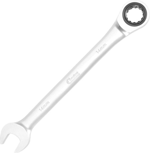 Klucz oczk. płaski 15 mm z grzechotką