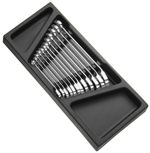 MODUŁ KLUCZY OCZKOWO-PŁASKICH Z GRZECHOTKĄ - 12 SZTUKI