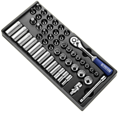 MODUŁ NASADEK I AKCESORIÓW METRYCZNYCH 3/8” - 50 SZTUK