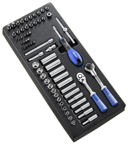 MODUŁ NASADEK METRYCZNYCH I AKCESORIÓW 1/4” - 67 SZTUK