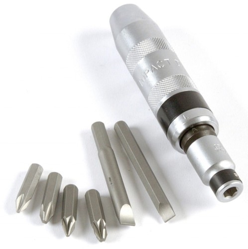 Zestaw udarowy: wkrętak + bity