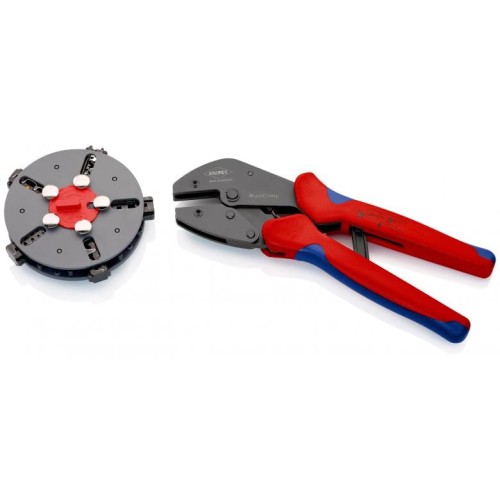 Szczypce zaciskowe dźwigniowe KNIPEX MultiCrimp® z magazynkiem zmieniacza