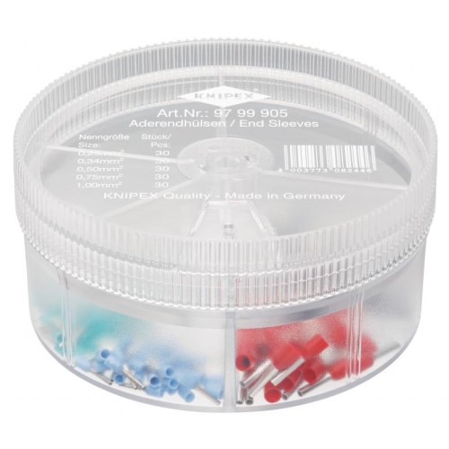 Skrzynki asortymentowe z izolowanymi końcówkami kablowymi