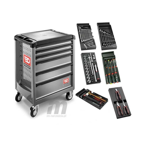 Wózek roll z wyposażeniem, szary