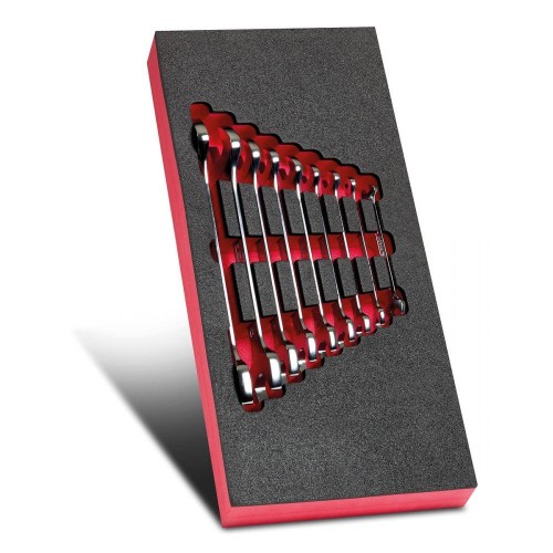 Moduł 9 kluczy płaskich 6 - 24 mm na wkładce piankowej