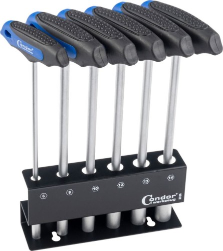 Klucze nasadowe 6-14 mm, 9 szt.