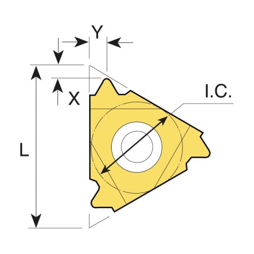 Wkładka z gwintem wewnętrznym P. Metric 1.75 mm