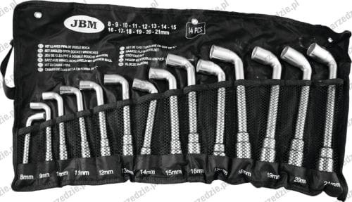 Klucze fajkowe 8-21 mm, 14 szt.