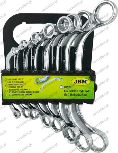 Klucze do alternatorów 6-22 mm, typu C, 8 szt.