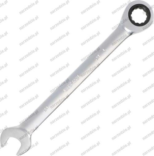 Klucz oczk. płaski 24 mm z grzechotką