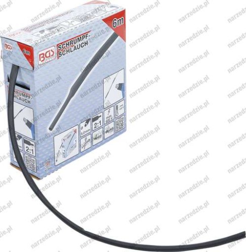 Rękaw termokurczliwy, 5.0 mm, 6 m, czarny