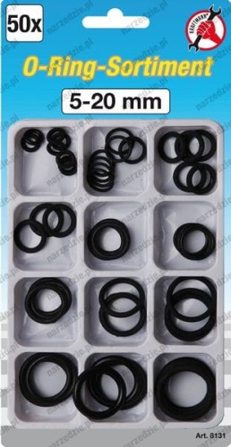 Oringi 5-20 mm, 50 szt.