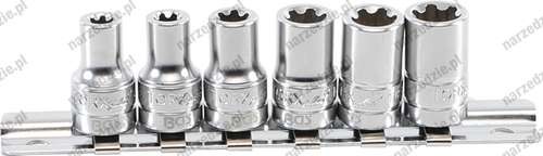 Nasadki Torx Plus EPL 6-12 mm, 1/4", 6 szt.
