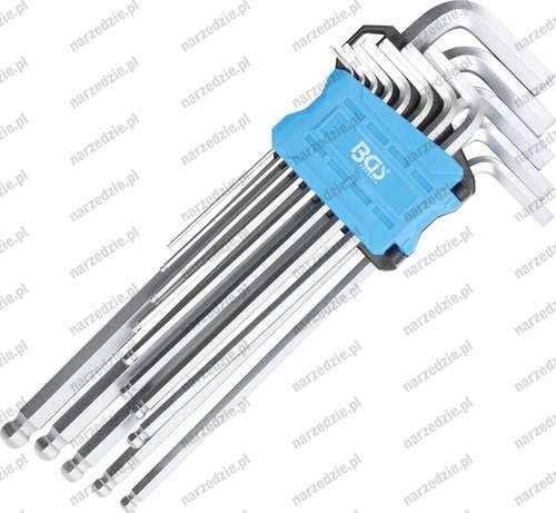 Klucze imbus 1.5-10 mm z kulką, 13 szt.