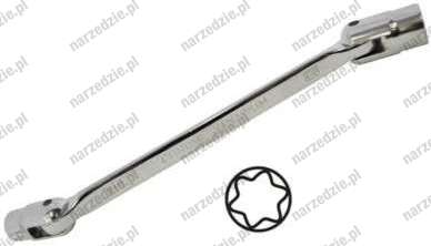 Klucz nasadowy Torx E6xE8, przegubowy