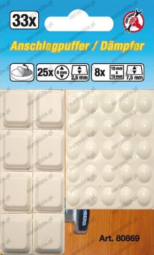 Silikony do drzwi, 33 szt.