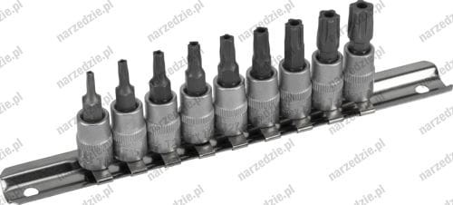 C.1108 Nasadki Torx Plus 5-kątne z otworem TS10-TS50, 1/4", 9 szt.