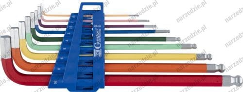 Klucze imbus 1.5-10 mm z magnesem, 9 szt. kolorowe