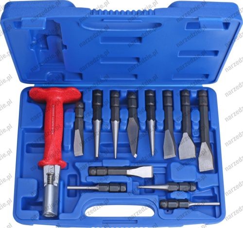 C.4930 Przecinak blacharski udarowy, 14 cz.