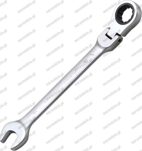 B.6718 Klucz oczk. płaski 18 mm z grzechotką i przegubem