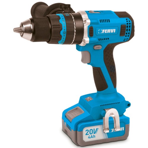 Wiertarka udarowa 20V 4A 2x2Ah, 20V