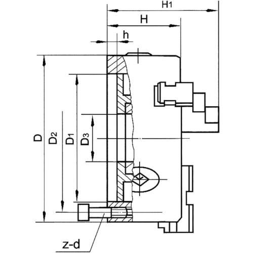 Precyzyjny Uchwyt Samocentrujący 4+4 Szczęki M449A/125