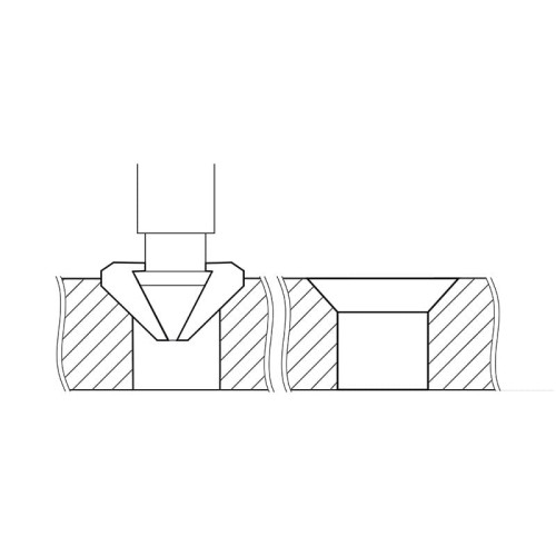 Pogłębiacz 90° z trzema rowkami S006