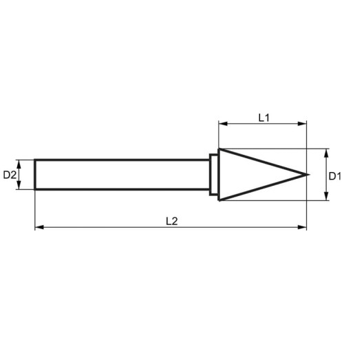 Frezy obrotowe z pojedynczym cięciem M08DC6