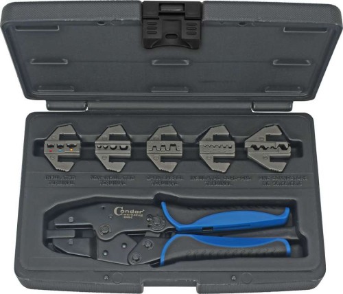 Zaciskarka do konektorów z wymiennymi głowicami