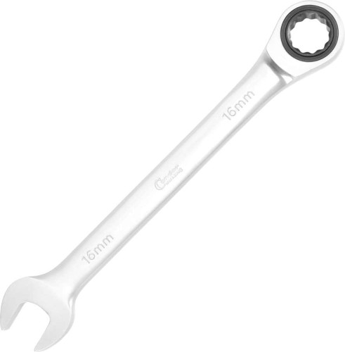 Klucz oczk. płaski 16 mm z grzechotką