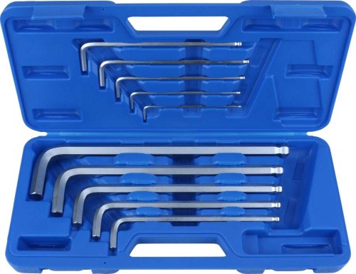 Klucze imbus 3.0-17 mm z kulką, 10 szt.