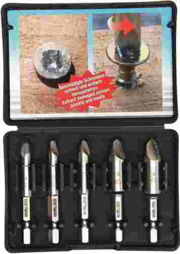 Wykrętaki do zniszczonych łbów wkrętów 5 szt.