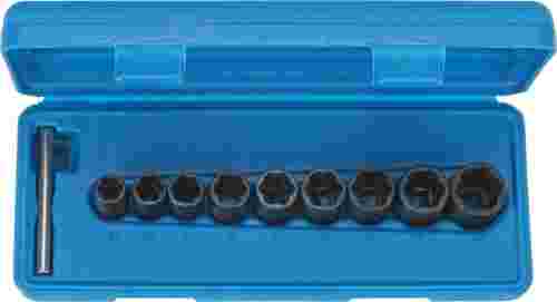 Nasadki wykrętaki 10-19 mm, 9 szt.