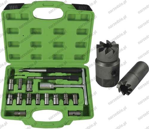 D.52813 Frezy do gniazd wtryskiwaczy, 17 cz.