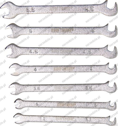 B.1239 Klucze płaskie 3-5.5 mm, 7 szt., precyzyjne