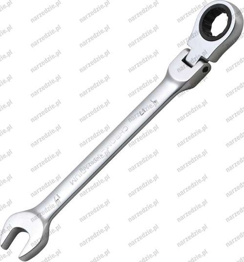 B.6717 Klucz oczk. płaski 17 mm z grzechotką i przegubem