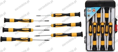 B.35808 Wkrętaki precyzyjne Torx, 6 szt.