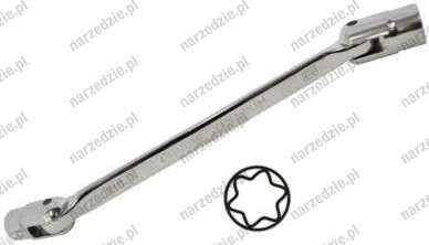 D.10617 Klucz nasadowy Torx E6xE8, przegubowy