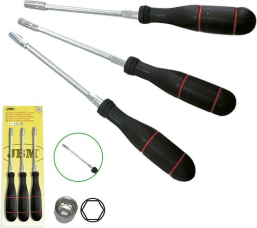 Wkrętaki nasadowe 6-8 mm, 3 szt.