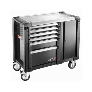 RUCHOME STANOWISKO PRACY JET+ 6 SZUFLAD - 3 MODUŁY NA SZUFLADĘ, czarny